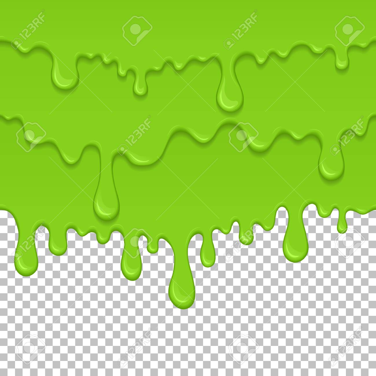 Green Sticky Liquid Seamless Element Realistic Dripping Slime