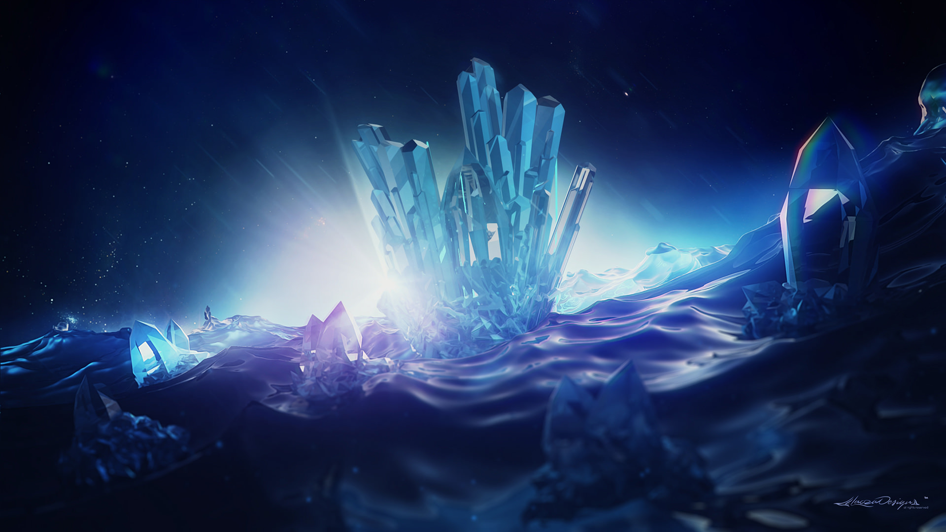 Crystal Wallpaper In Psd