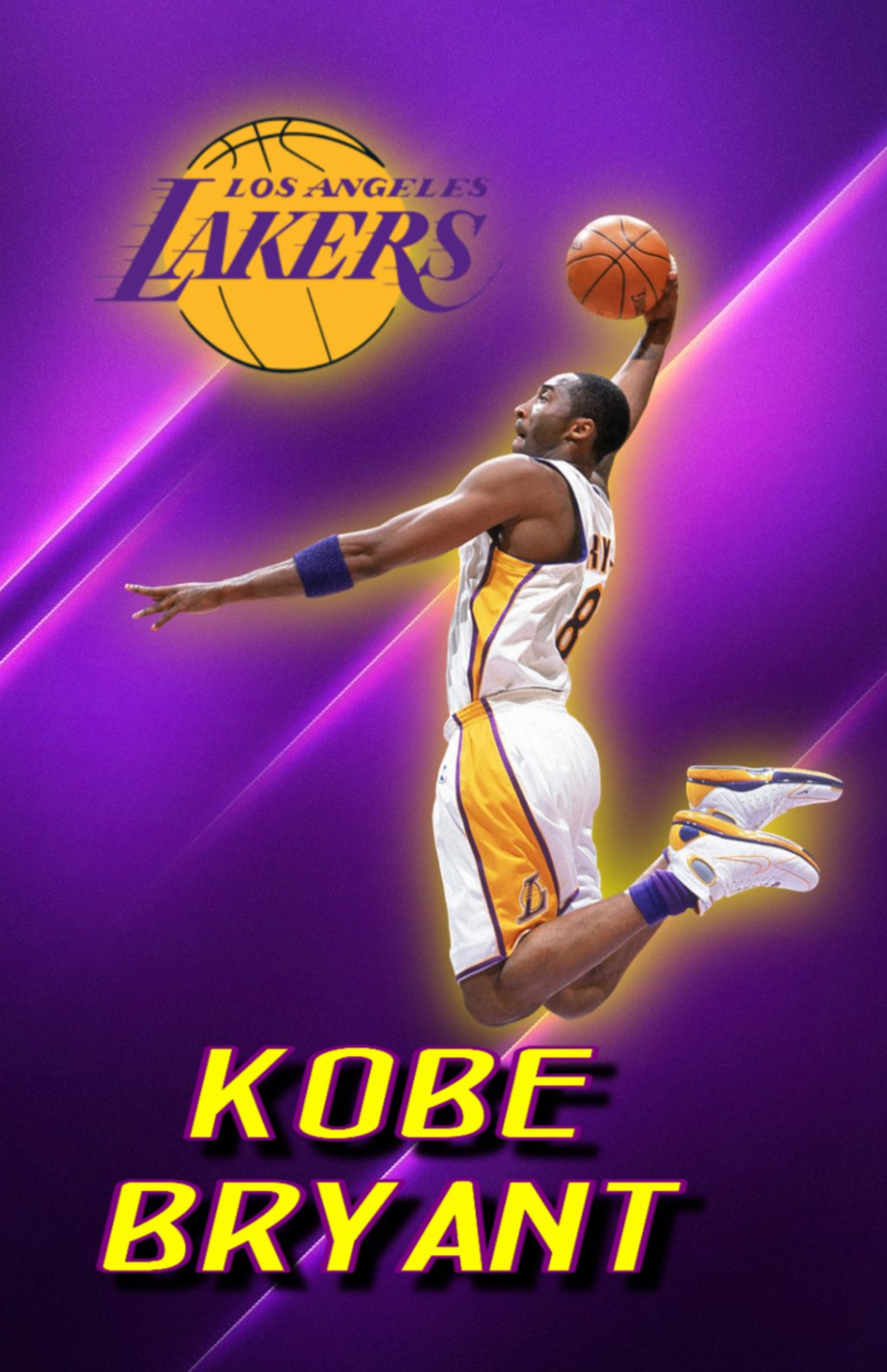 Download NBA iPhone Kobe Bryant Los Angeles Lakers 24 Wallpaper  Wallpapers com