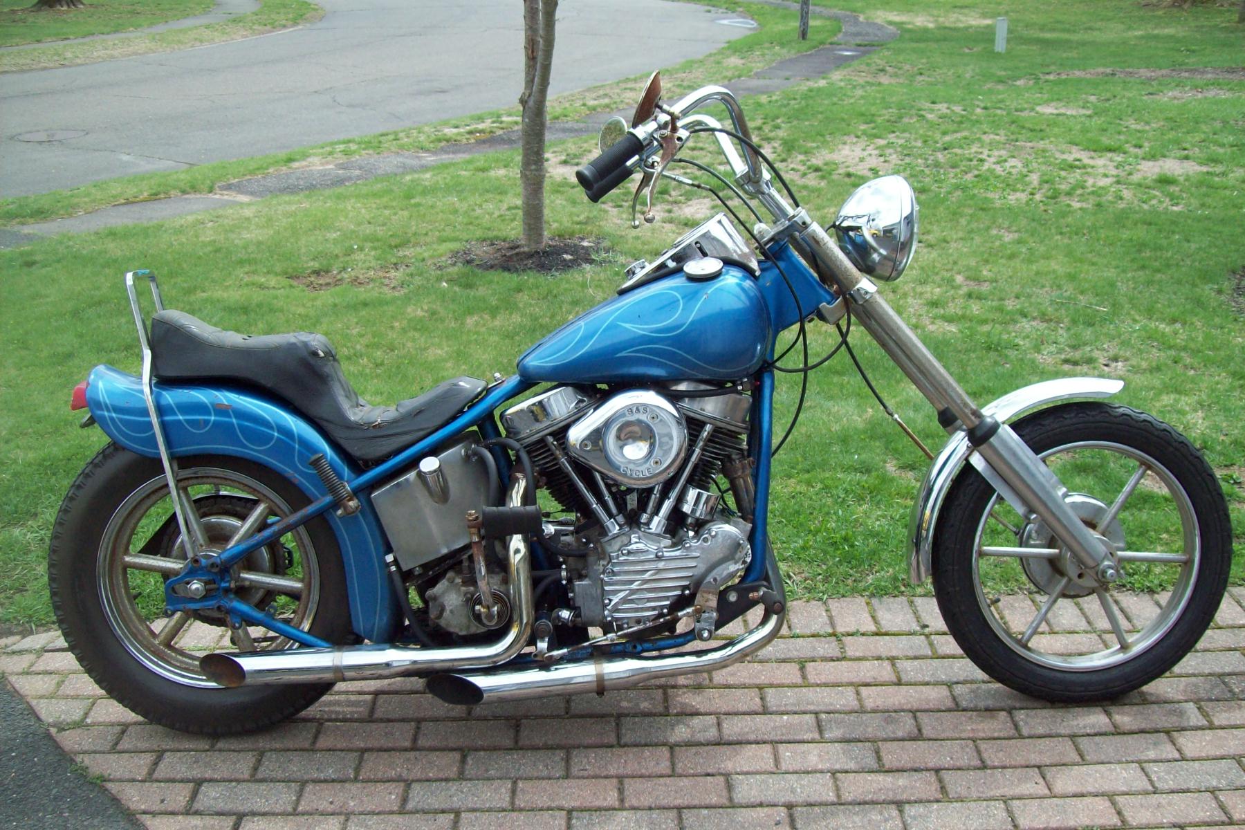 Harley Davidson Panhead Chopper Retro Wallpaper HD