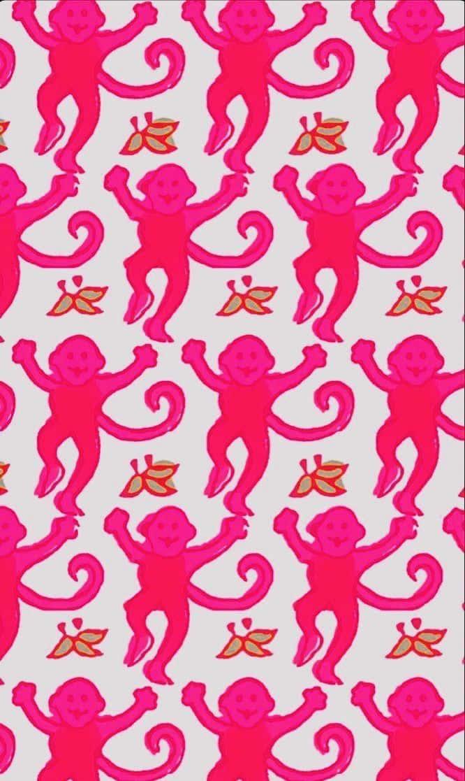 Download Preppy PFP For TikTok Pink Monkey Wallpaper
