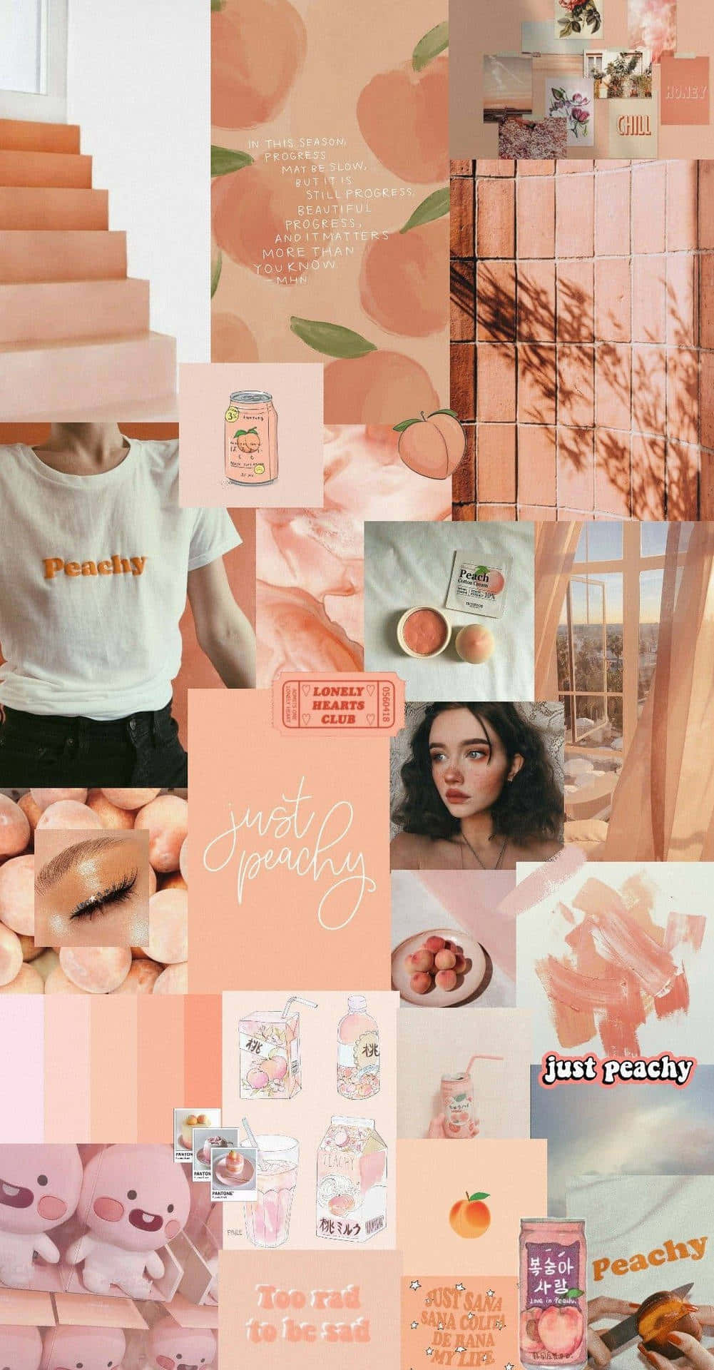 A Bright Cheery Burst Of Orange And Peach Wallpaper