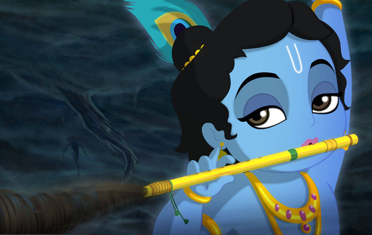 Cartoon Krishna Wallpaper
