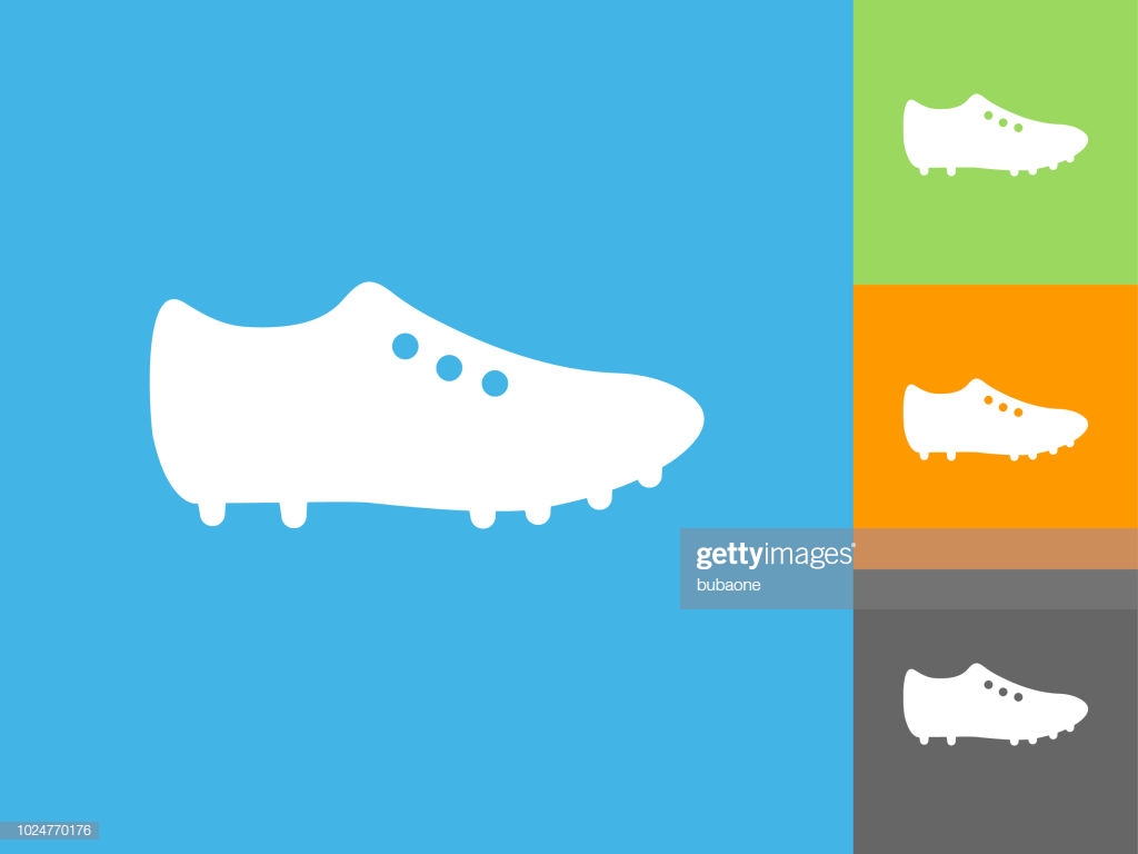 Cleats Flat Icon On Blue Background High Res Vector Graphic