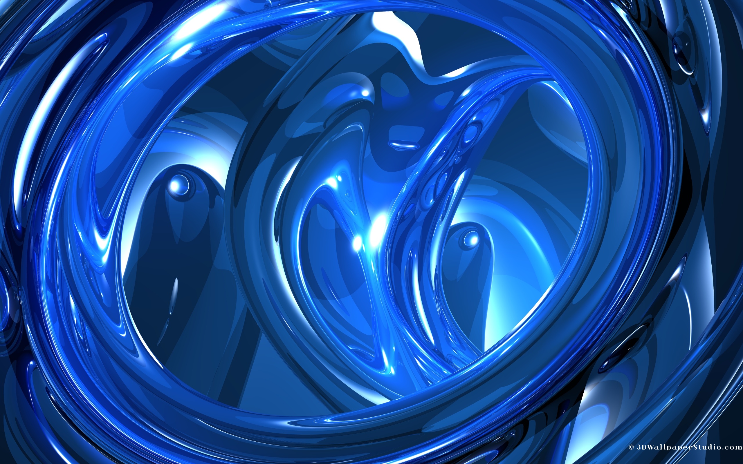 Blue 3d Abstract Wallpaper Background