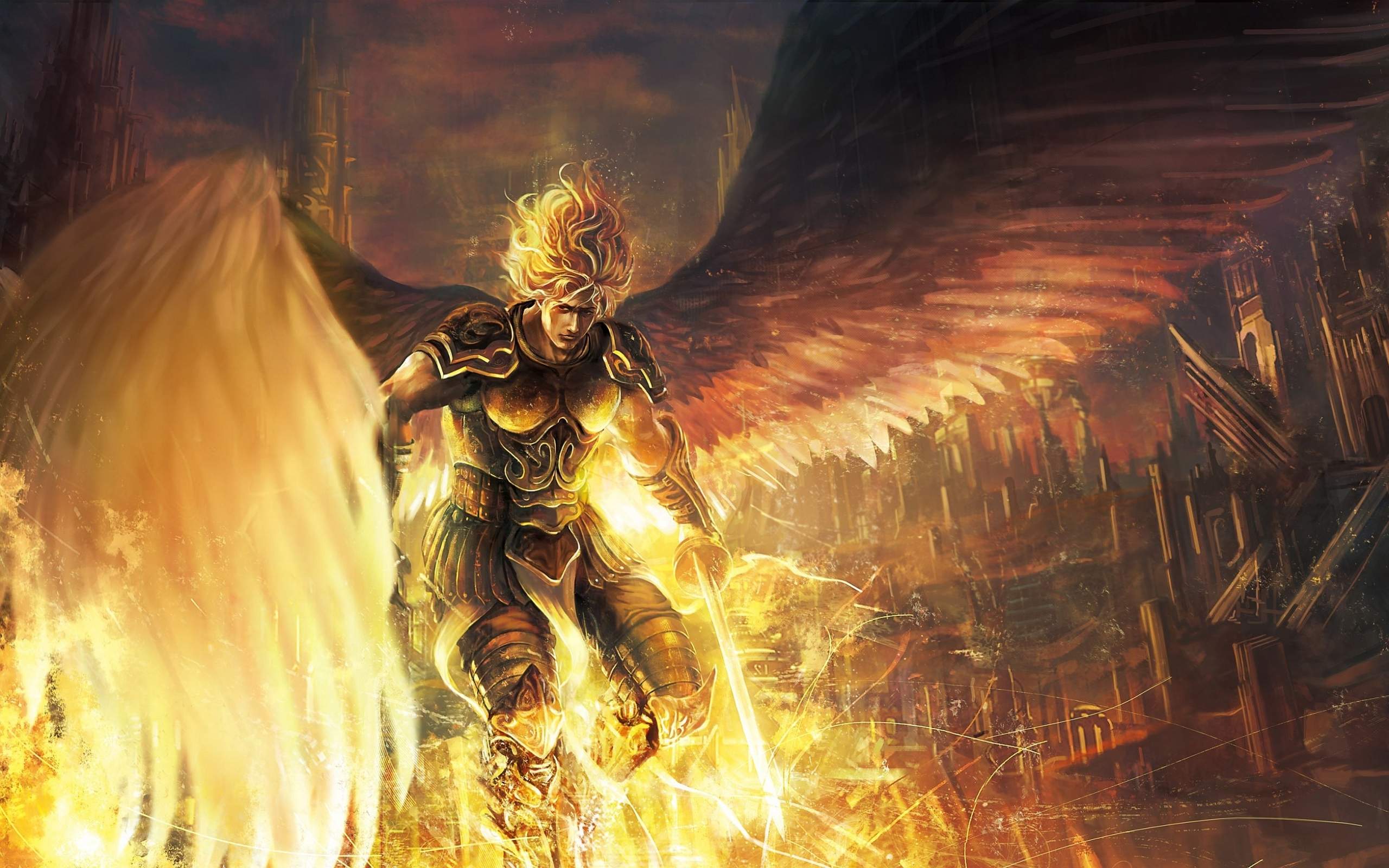 Angel Art Fantasy Warrior Wallpaper HD For Desktop Amp Mobile