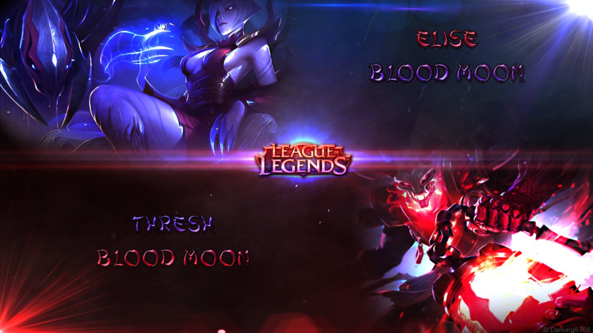 Thresh and Elise Blood Moon Wallpaper by Darking9768 on
