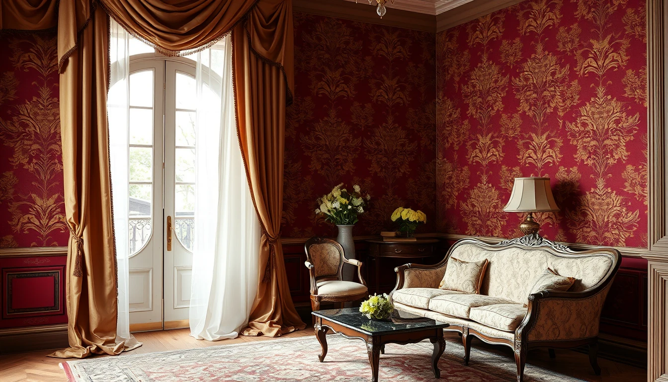 Silk Damask Wallpaper