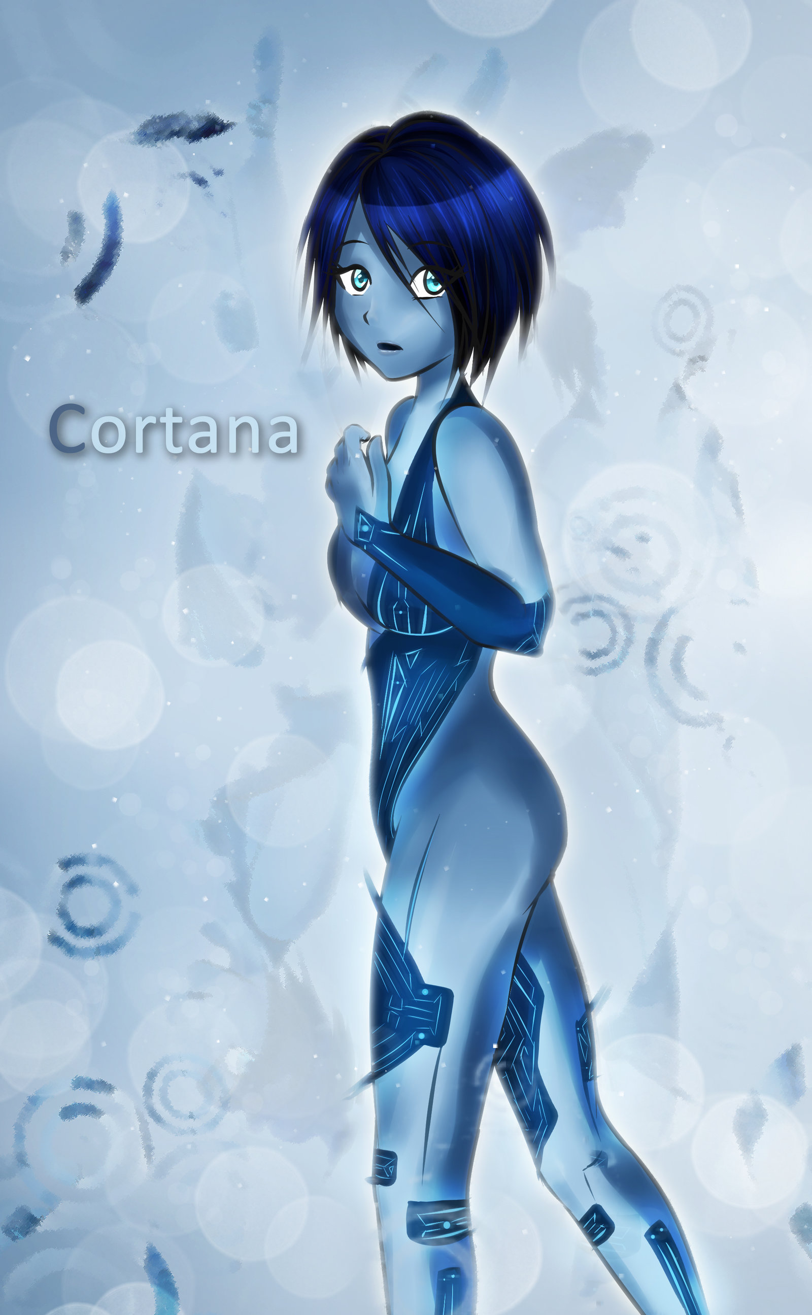Cortana [Request] by DarkWereKitty on