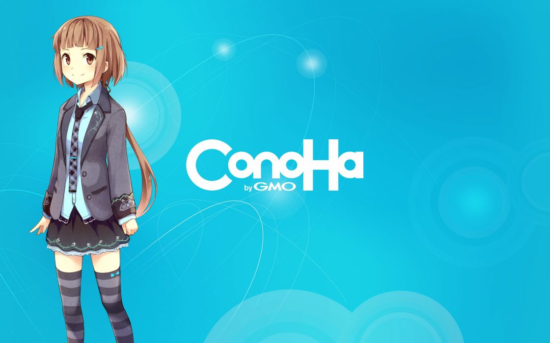 Gmo Mikumo Conoha Seifuku Thighhighs Wallpaper