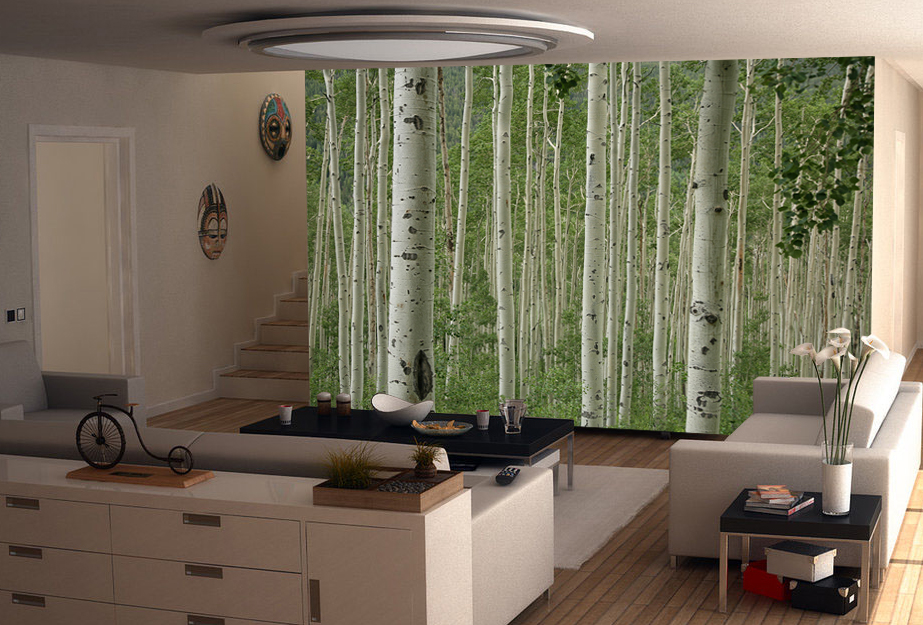 Home Wall Decals Floral Grasses Aspen Trees