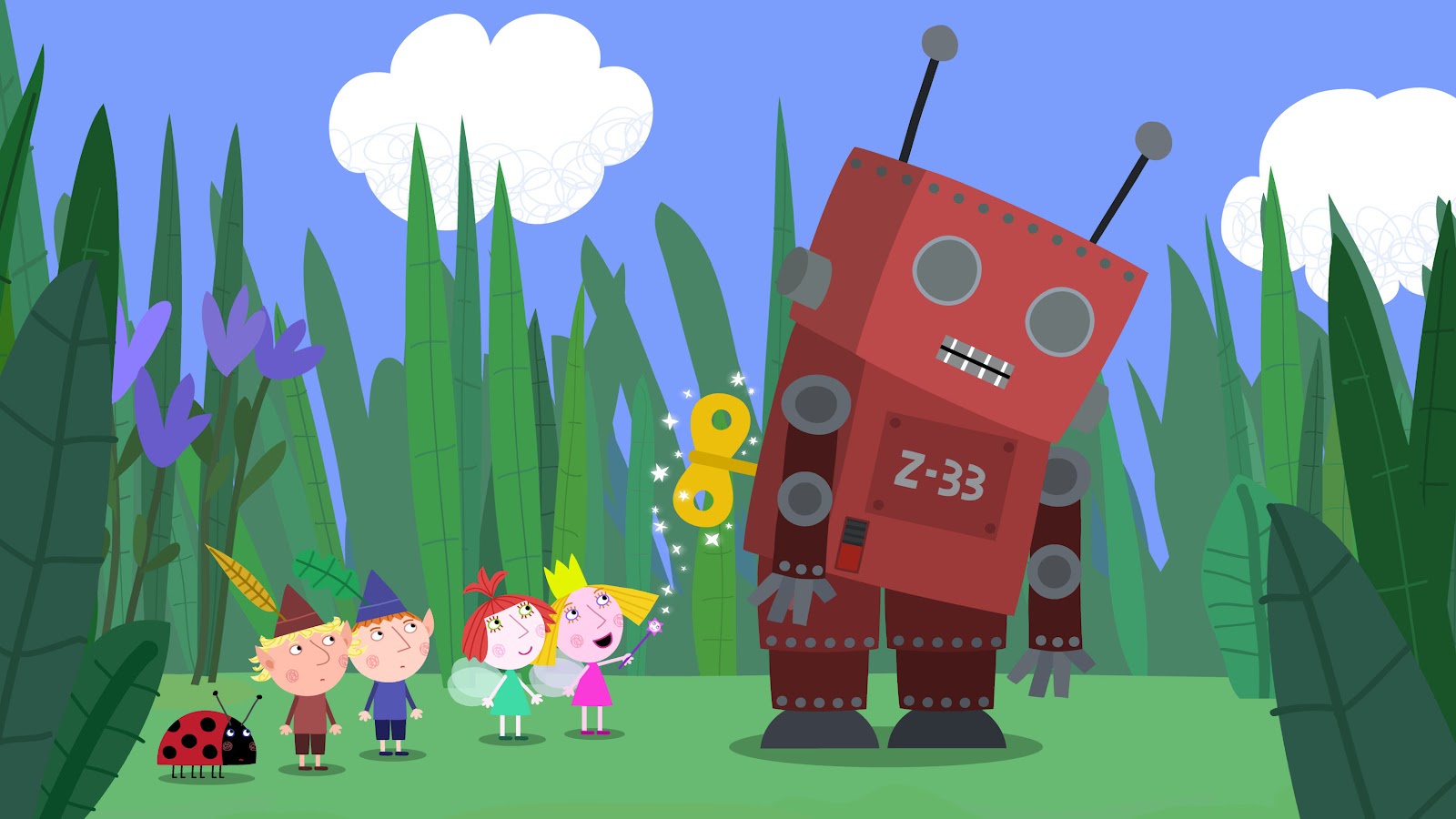 Ben And Holly Repair Toy Robot Wallpaper