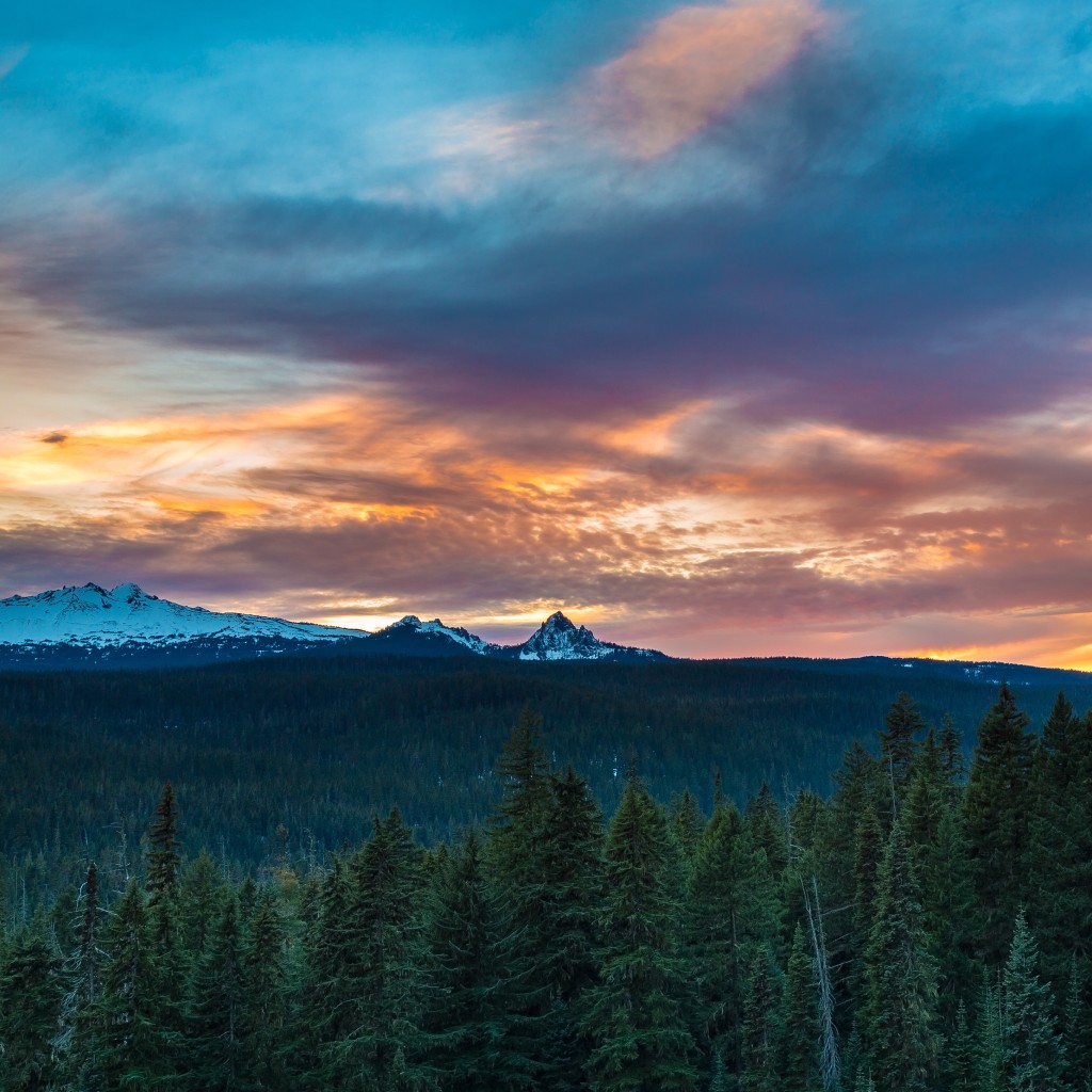 Diamond Peak Sunset By Robert Bynum Ipad Pro Wallpaper