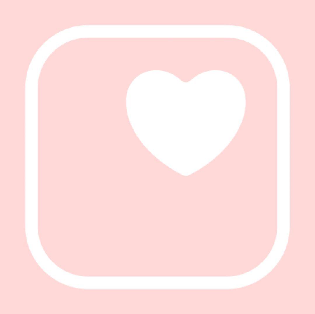 Pink Health Icon App Design Pastel Icons iPhone