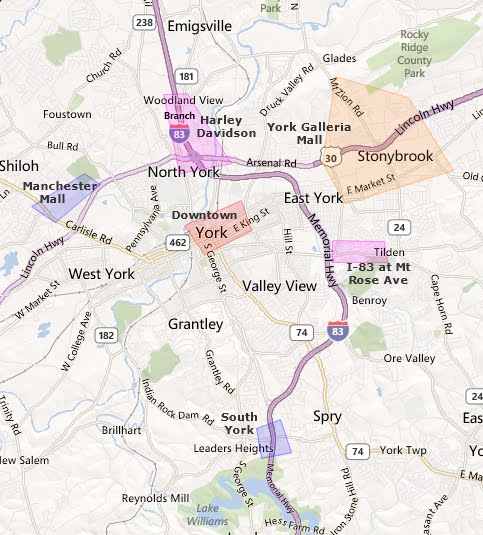 York Pa Map
