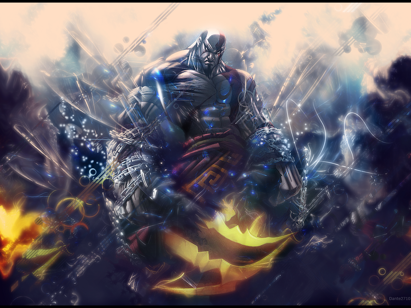 Kratos God Of War Tattoo Video Game HD Wallpaper Desktop Pc Background