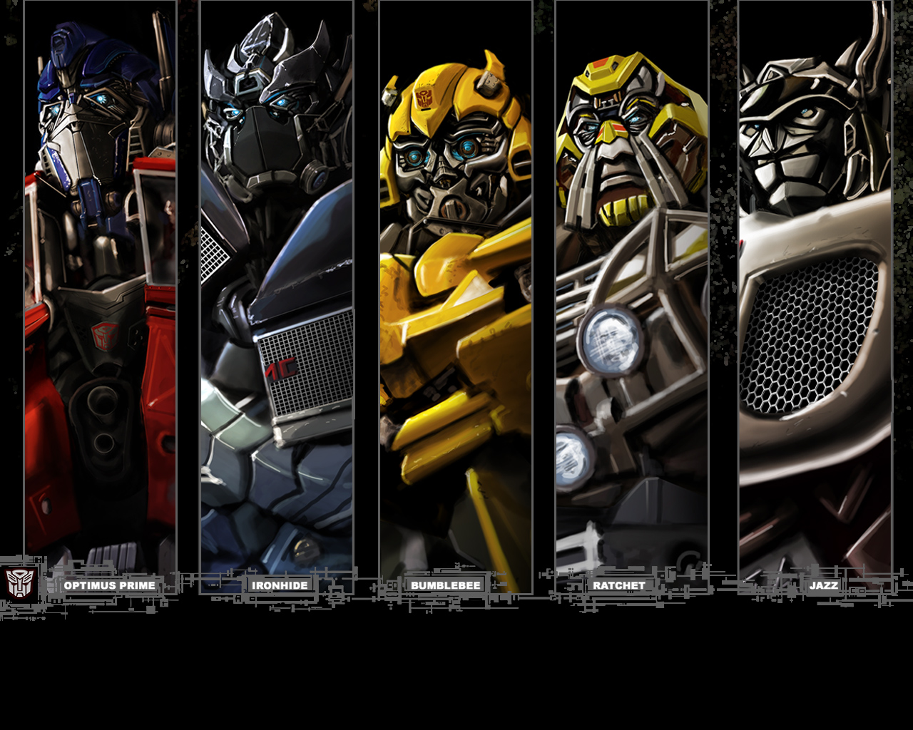 The Autobots Lineup Wallpaper