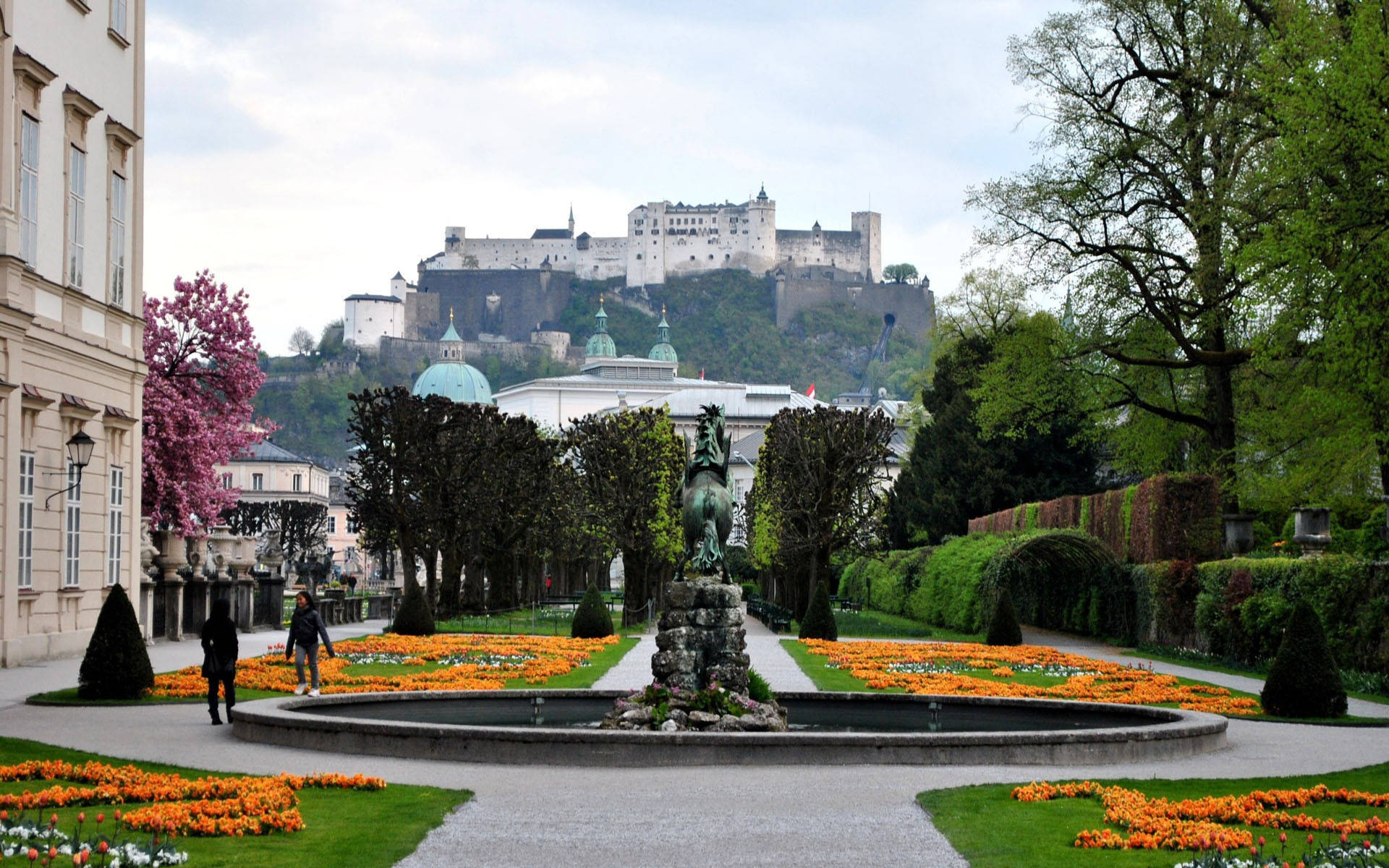 Mirabell Palace Garden In Salzburg Austria City Wallpaper
