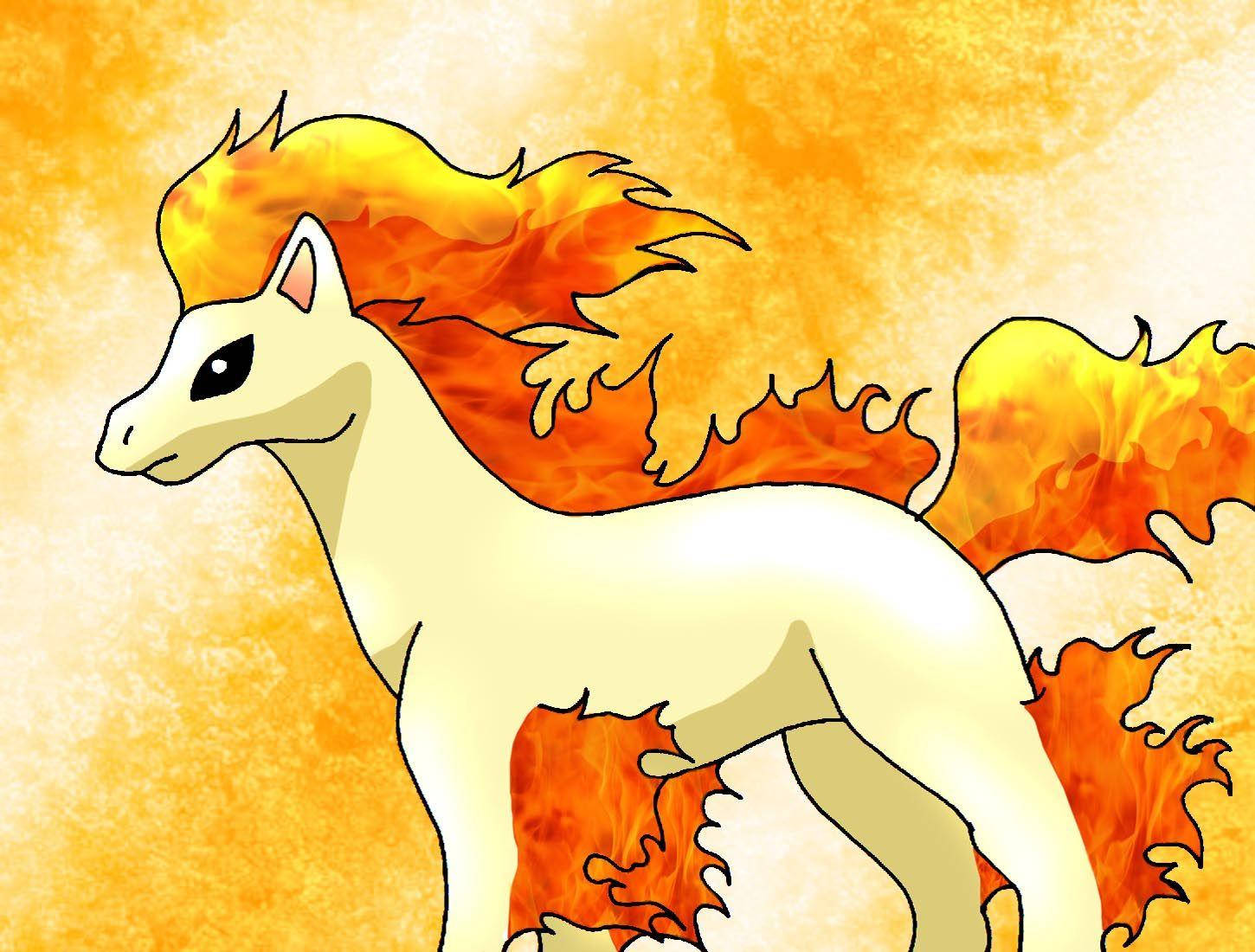 Pokemon Ponyta Digital Drawing 4pmqs4nuxwzgf1hg Wallpaper