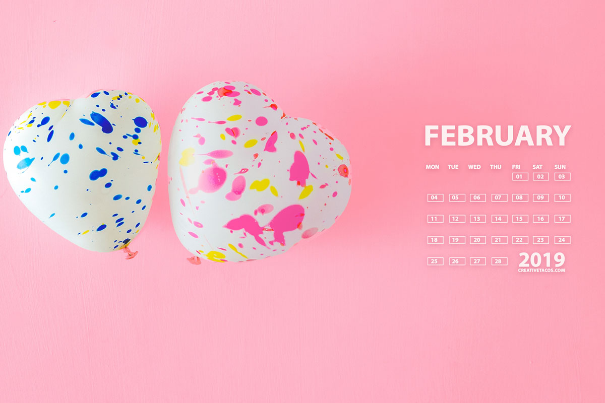 Love February 4k UHD Calendar Wallpaper Creativetacos