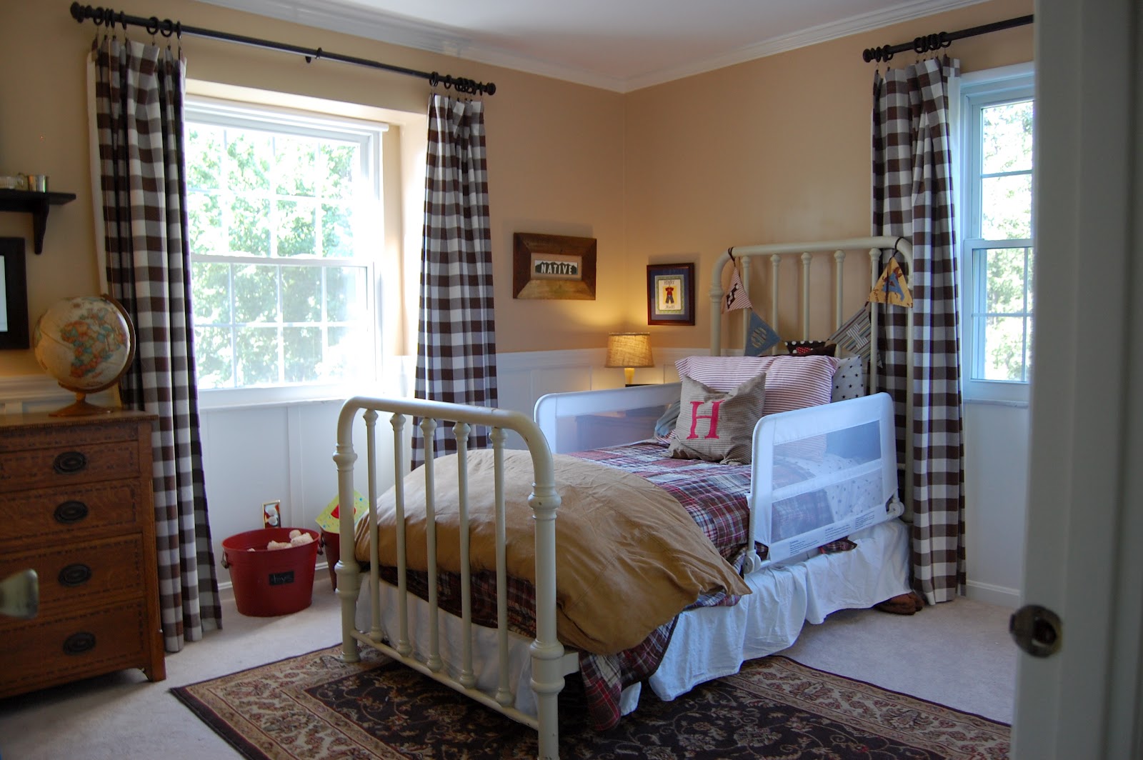 Buffalo Check Curtains From Pottery Barn Kids Are So Cute In Here