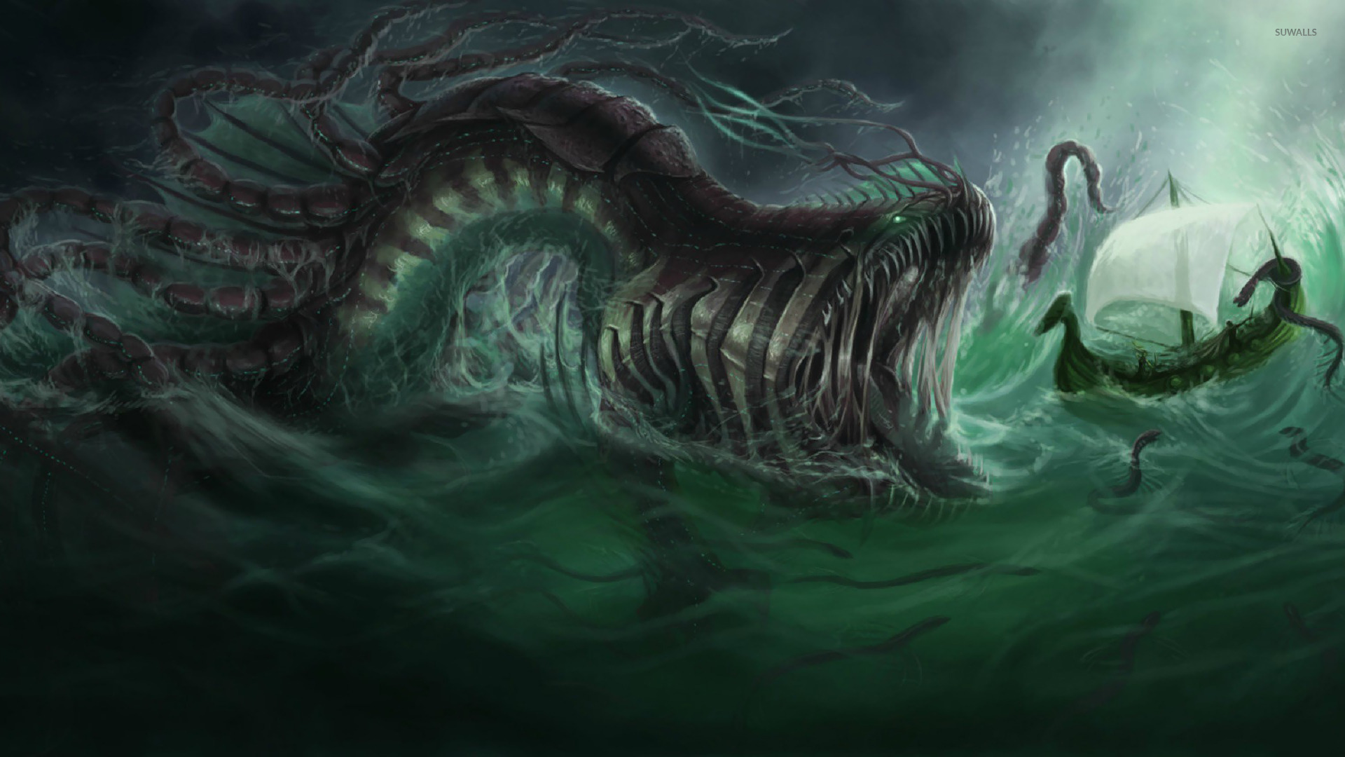 Sea Monster wallpaper   Fantasy wallpapers   16428