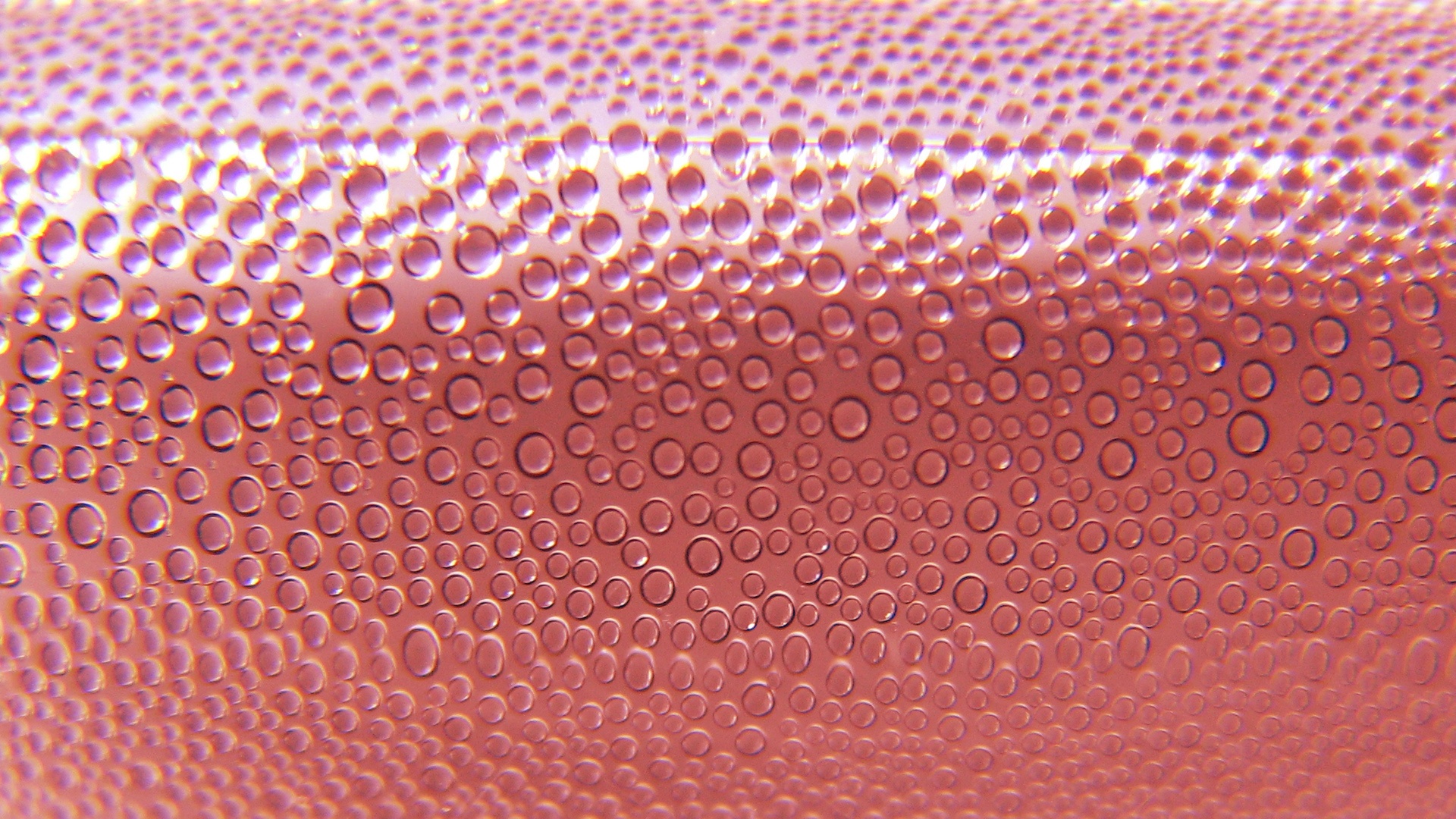 Water Drops On Pink Surface Wallpaper