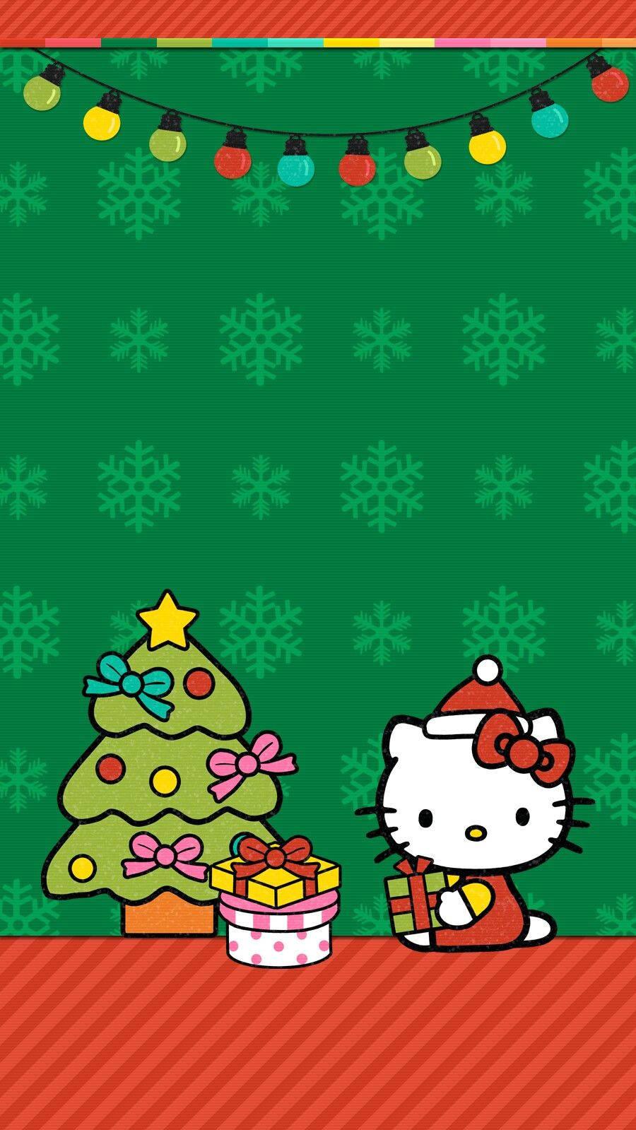 Download Hello Kitty Christmas Phone Wallpaper