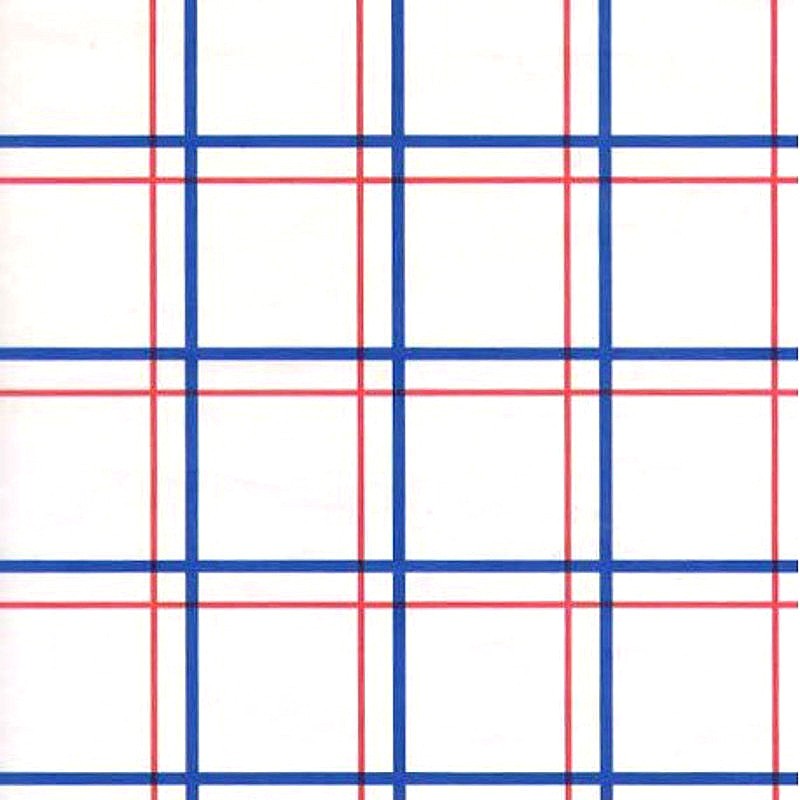 Wallpaper Closeout Red Blue Plaid on White Wallpaper