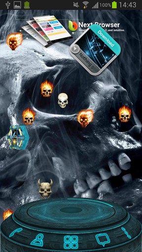 Ver Maior Captura De Tela Skull Smoke Live Wallpaper Para Android
