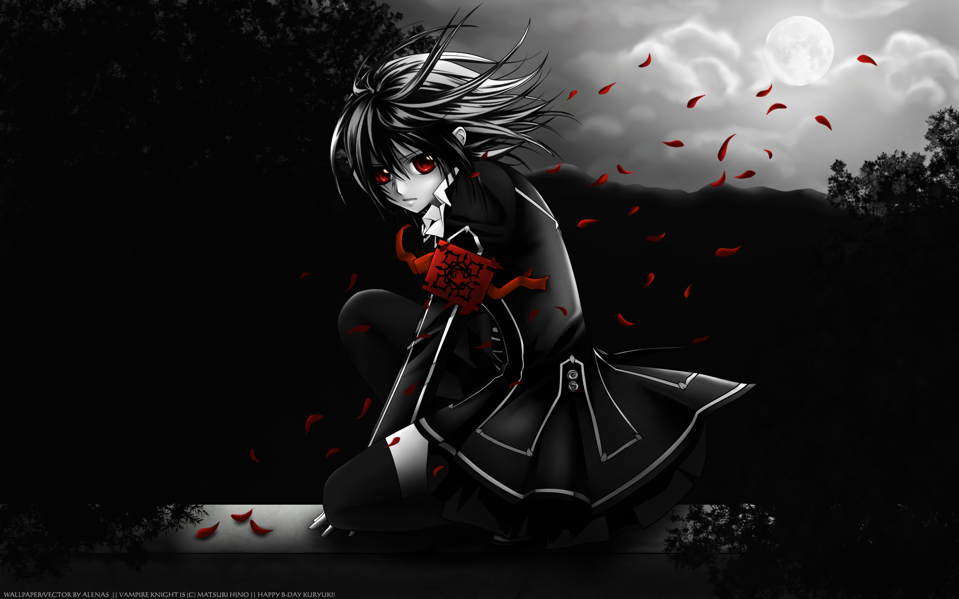 Yuki Cross Vampire Knight Fantasy Dark Horror Gothic Art Wallpaper