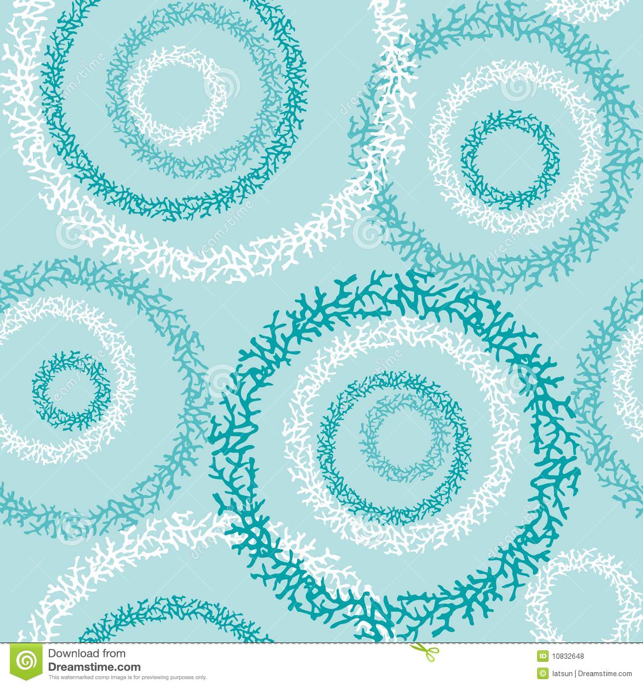 Teal And Coral Background Coral circles background