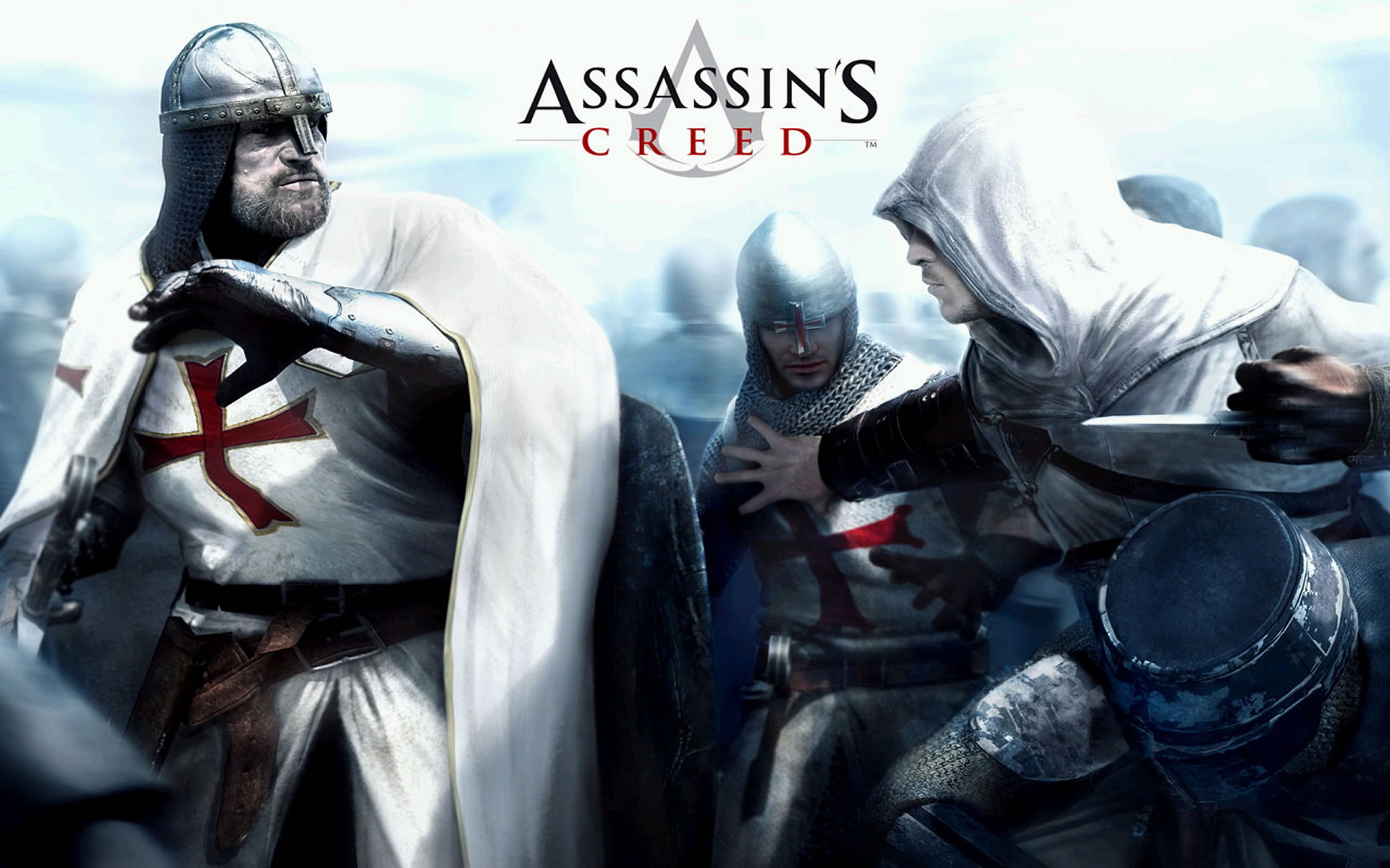 Altair Fighting Templar Knights   Action Games Wallpaper Image