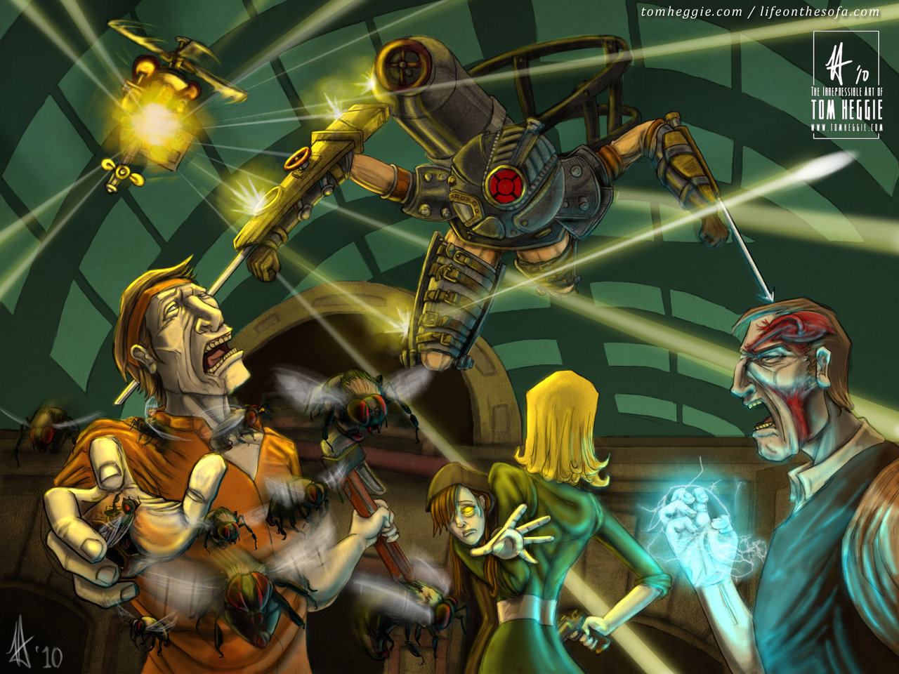 Bioshock 2 Desktop Wallpaper by LifeOnTheSofa on