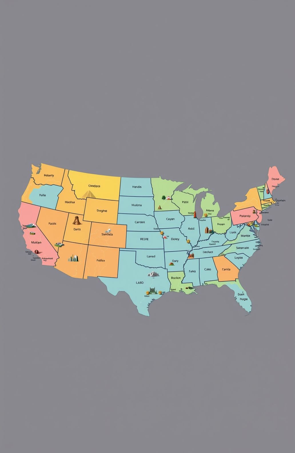 Usa Map HD Wallpaper