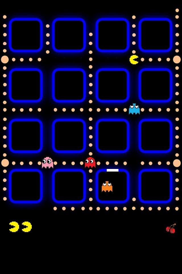 Games Wallpaper Pacman Icon Glow With Size Pixels For iPhone