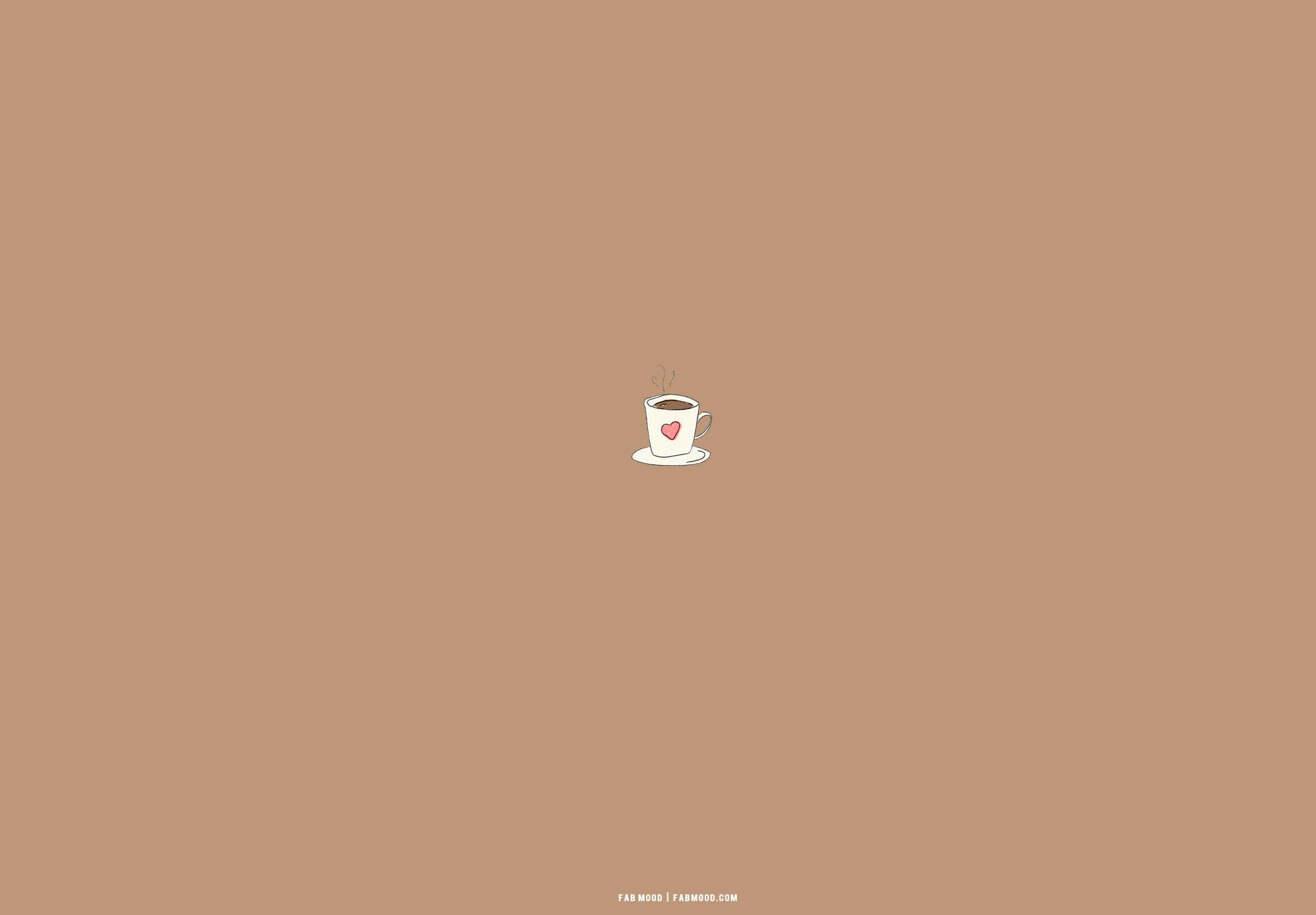 Brown Aesthetic Wallpaper For Laptop Cup Of Coffee