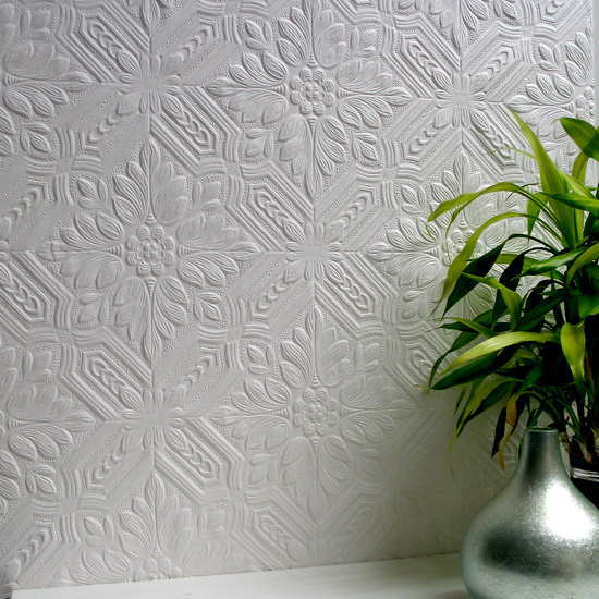 Anaglypta Wallpaper Textured With Beautiful Embossed