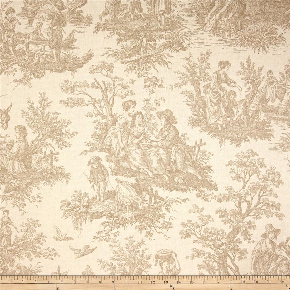 Waverly Country Life Toile Linen Discount Designer Fabric