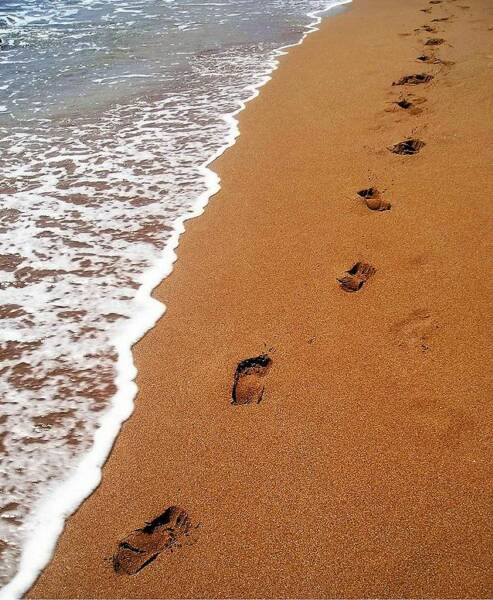 Love Quotes wallpaper footprints in the sand poem 493x600