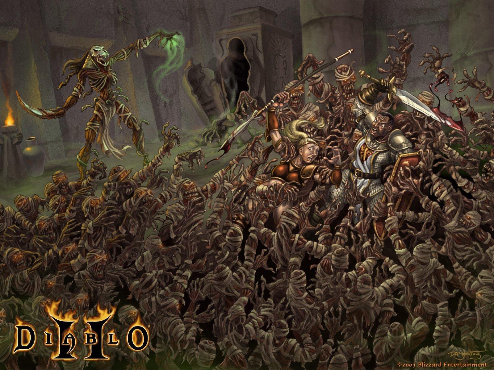 Official Diablo Ii Wallpaper Preliminary Drawing R Gamecollecting