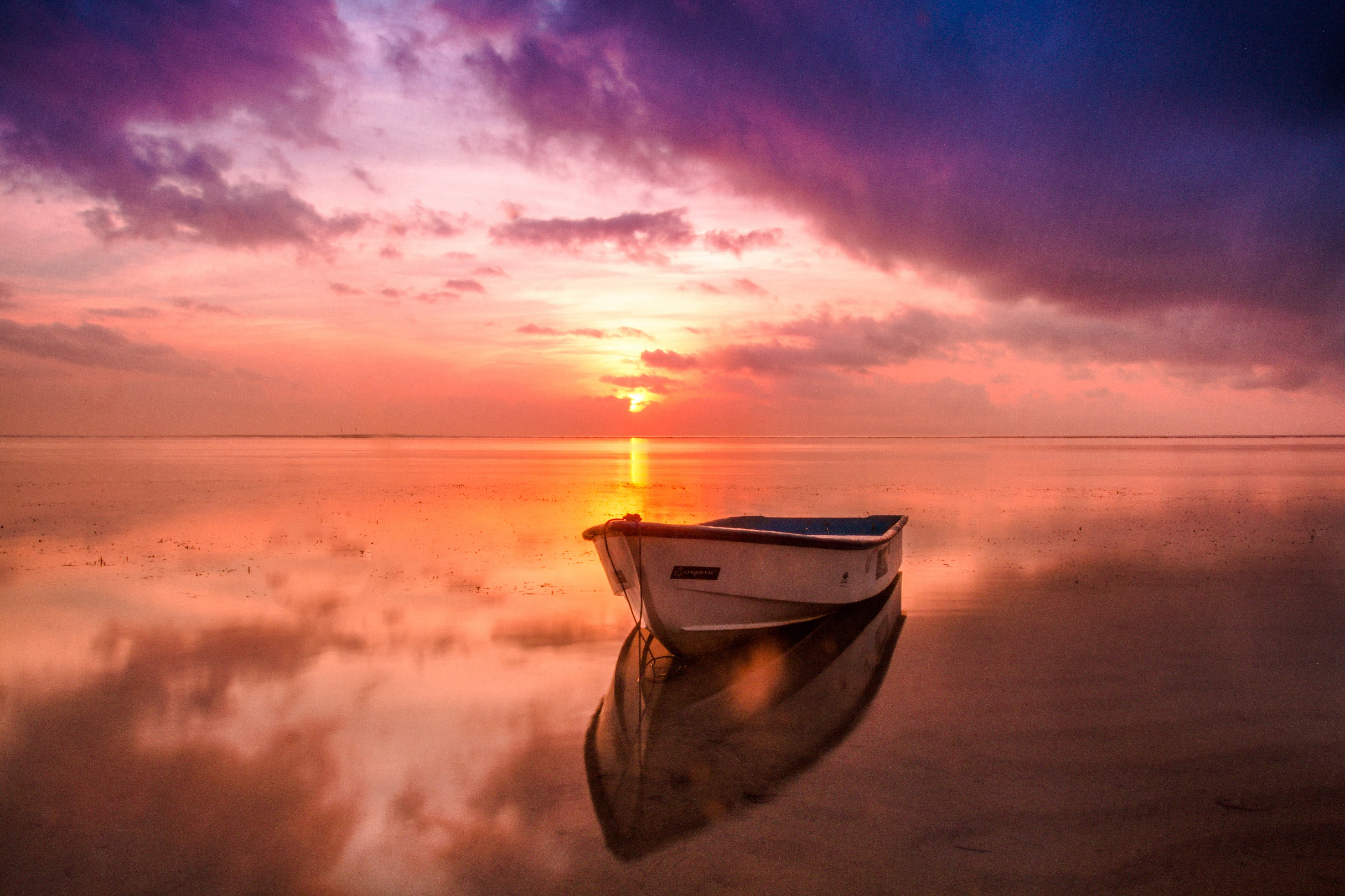 Boat Sea Sunset Wallpaper HD Nature 4k Image Photos And Picture