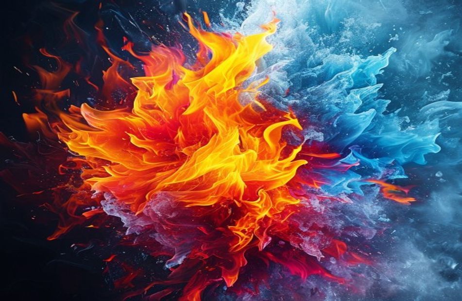 Cool Fire And Ice Wallpaper
