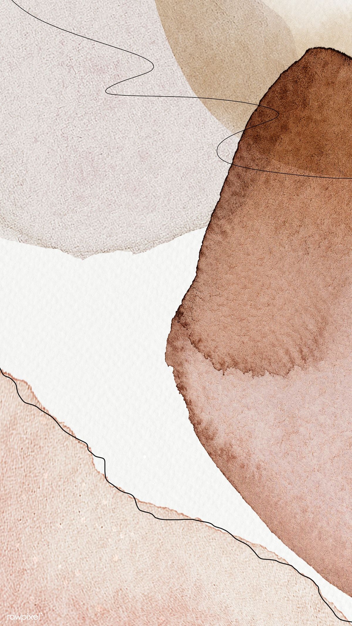 Earth Tone Abstract Painting Mobile Phone Wallpaper