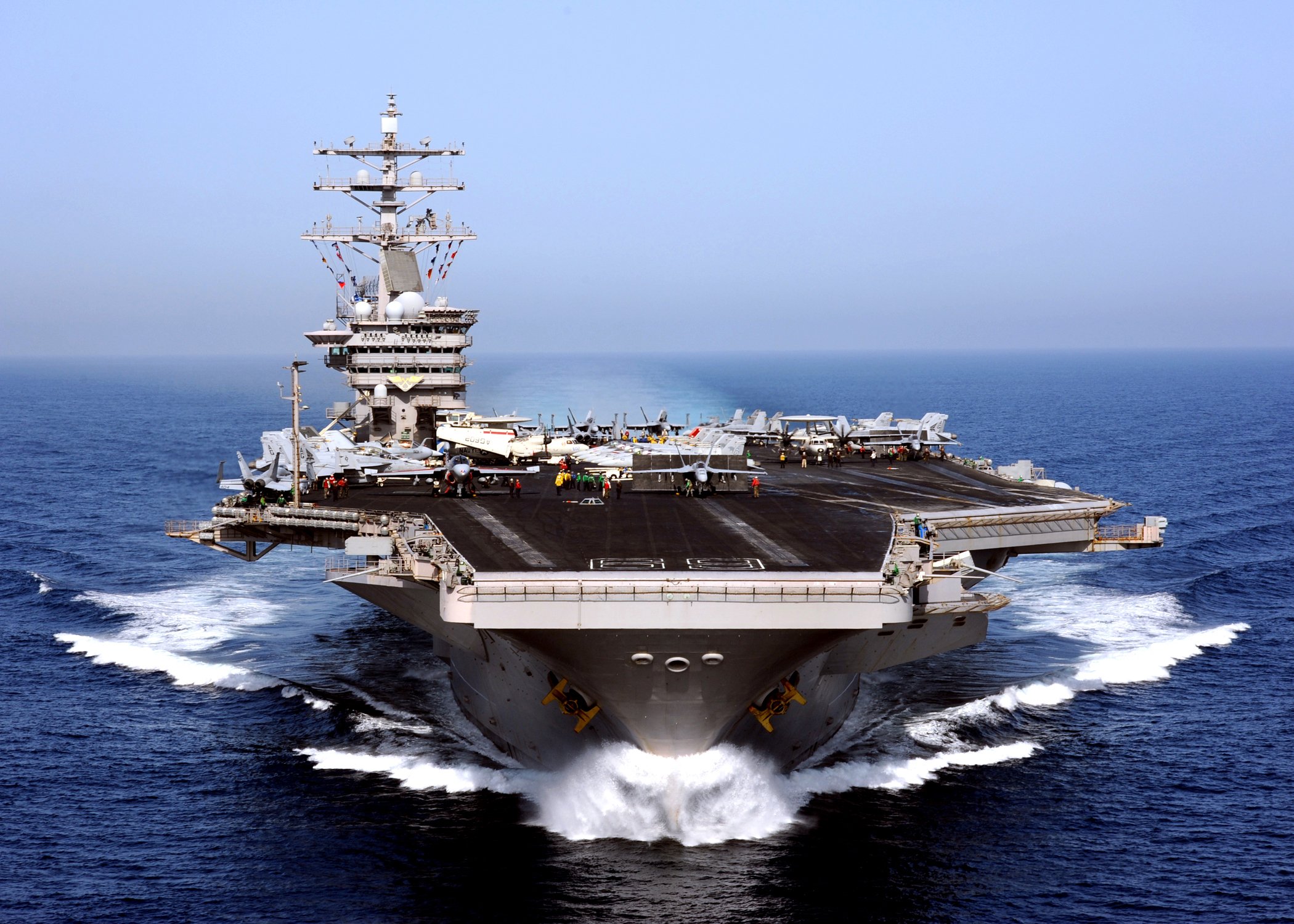 Description US Navy 090426 N 9988F 135 The aircraft carrier USS Dwight 2100x1500