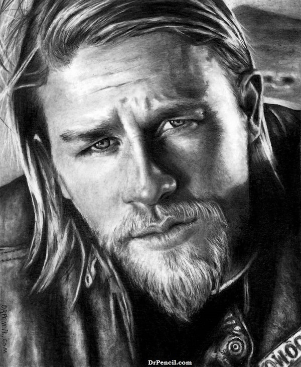 Charlie Hunnam As Jax Teller Sons Of Anarchy By Doctor Pencil On