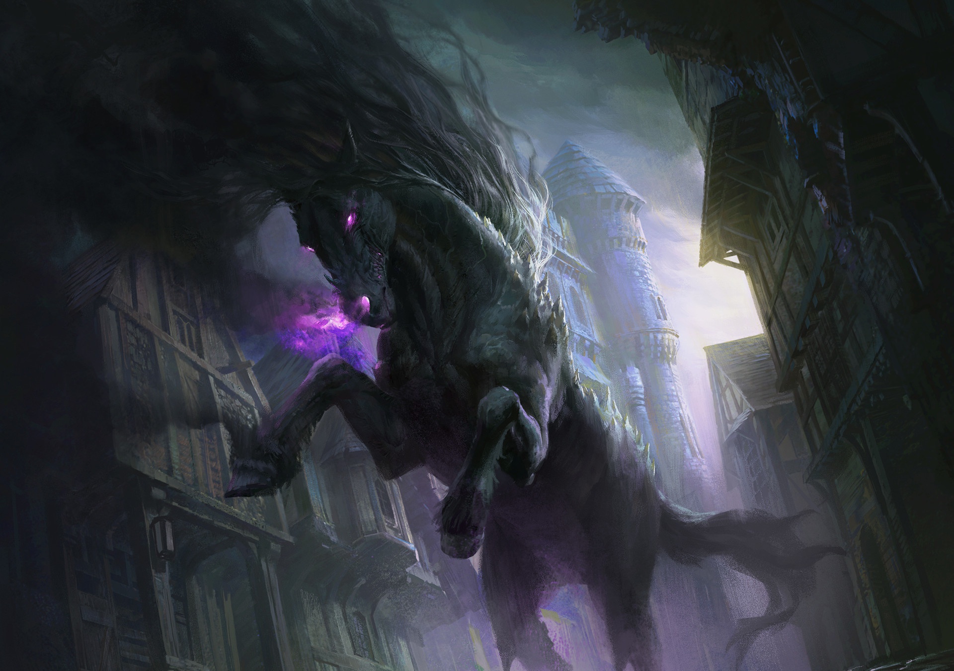 Wallpaper Of Dark Horse Fantasy Background HD Image