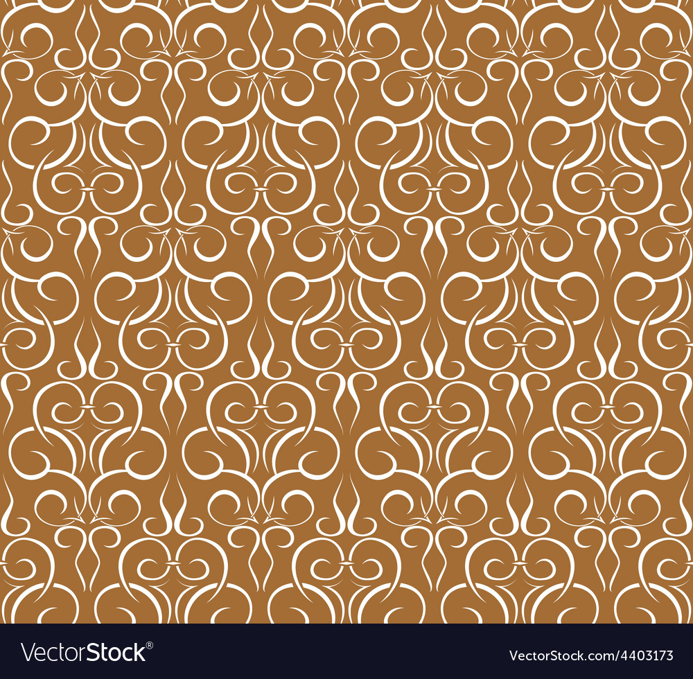 Repeating Pattern On A Brown Seamless Wallpaper Vector Image