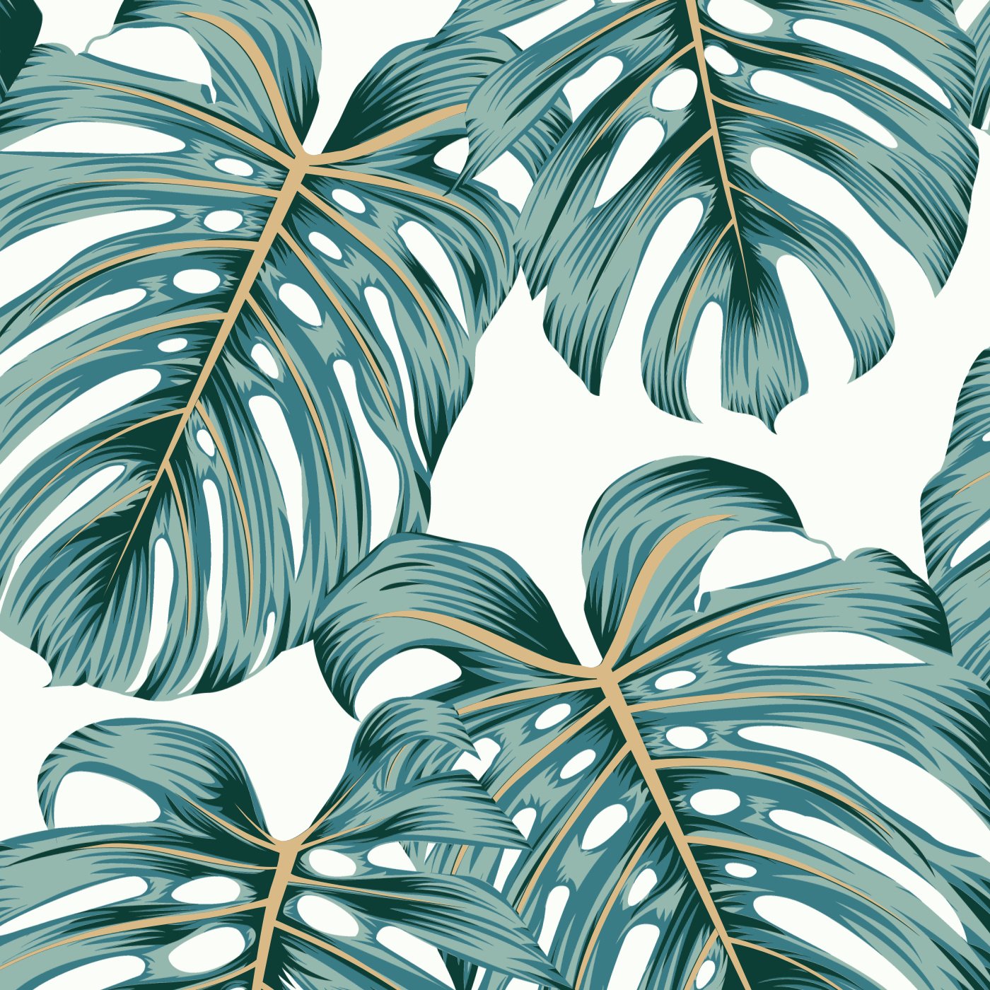 Monstera Botanicals Peel And Stick Removable Wallpaper Love vs