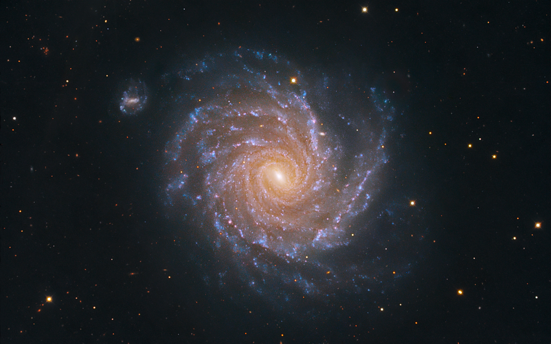 Messy Spiral Galaxy Wallpaper